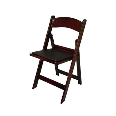 Padded Resin Chair - Mahogany