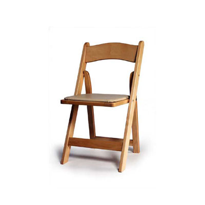 Padded Wood Chair - Natural Wood