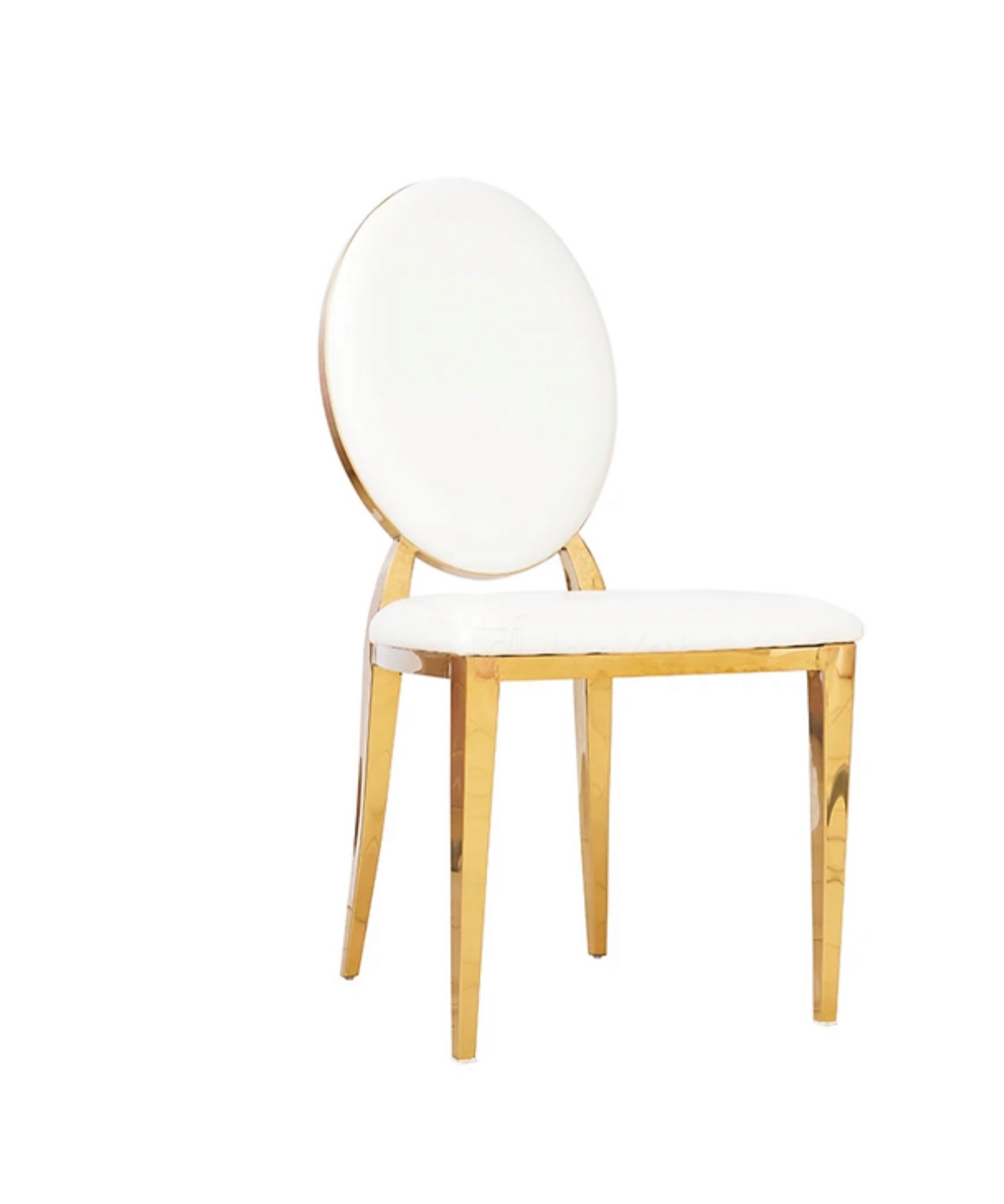 Washington Chair - Gold wWhite Leather My Site